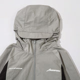 Color Contrast Zip-up  Windbreaker Jacket