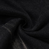 Laser Texture Straight Denim Pants