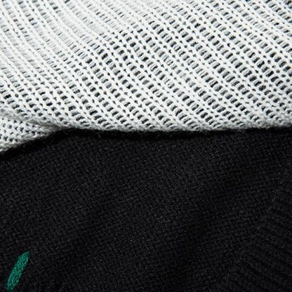 Loose Falling Person Knitted Sweater