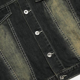 Vintage Washed Lapel Denim Jacket