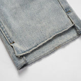 Blue Light-Wash Flared Jeans