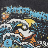Washed Water Power Printed T-Shirt