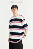 Loose Striped Contrast T-shirt