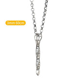 Space-time Arrow Ring Silver Necklace