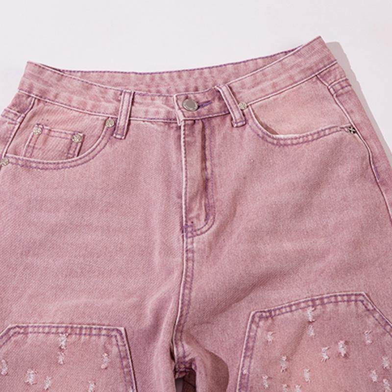 Wide-leg Baggy Splash Glitter Jeans