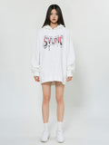 Loose Letter Print Hoodie