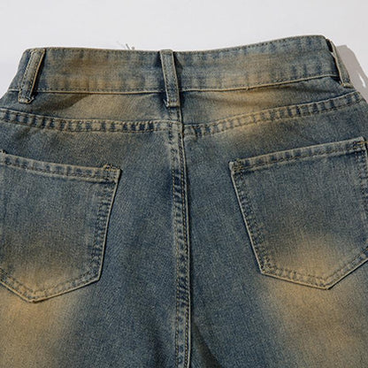 Wide-leg Multi Pocket Cargo Jeans
