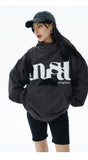 Unusual Cat Graphic Print Hoodie