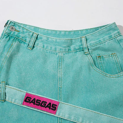Green High-waist Baggy Jeans
