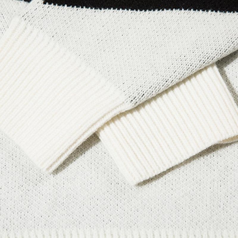Y2K Star Knitted Polo Sweater