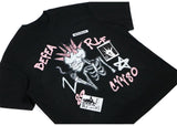 Smoking Punk Skull Graphic T-shirt