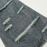 Distressed Button-Fly Denim Jeans