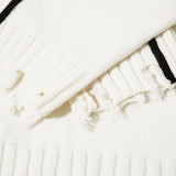 Letter Ripped Sweater