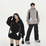 Color Contrast Zip-up  Windbreaker Jacket