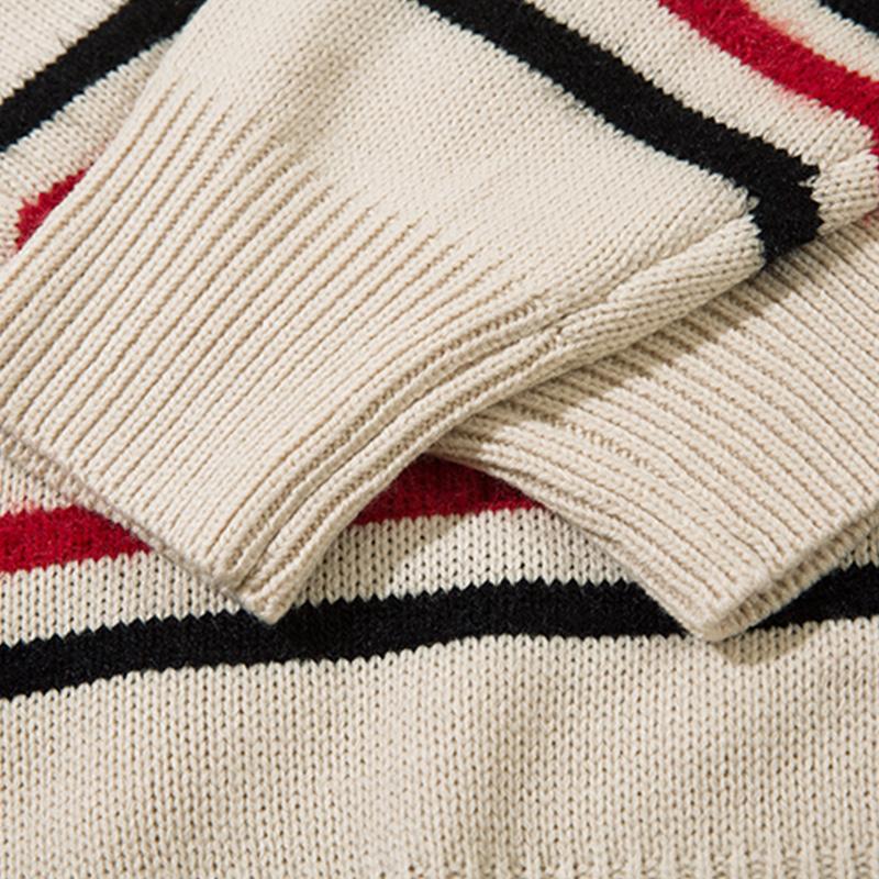 Oversized Striped Knitted Sweater