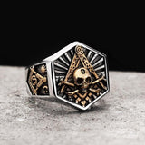 Vintage Titanium Steel Skull Ring