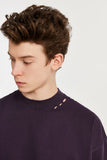 High-neck Respecting Solid Loose T-shirt