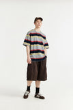 Loose Striped Contrast T-shirt