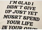 Motivation Letter Print T-shirt