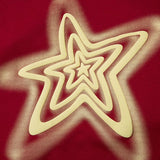 Letter Print Star Oversized Hoodie