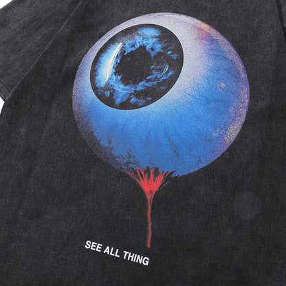 Washed Graphic Eye T-Shirt