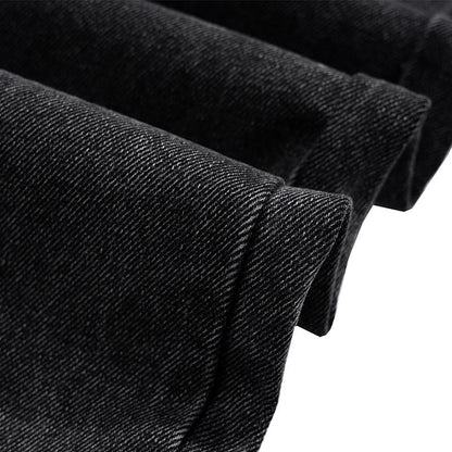 Contrast Stitching Straight Jeans