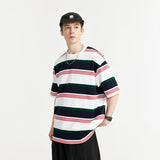 Loose Striped Contrast T-shirt