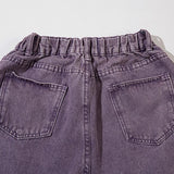 Purple Multi-pocket Denim Jeans