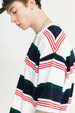 Loose Striped Contrast T-shirt