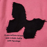 Butterfly Embroidery Loose Sweater