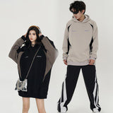 Splicing Color Oversized Sport Hoodie