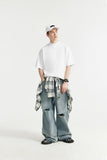 High-neck Respecting Solid Loose T-shirt