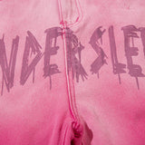 Letter Pink Baggy Wide-leg Jeans