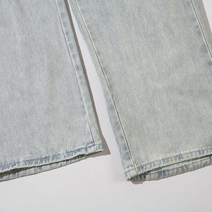 Wide-leg Multi Pockets Denim Jeans