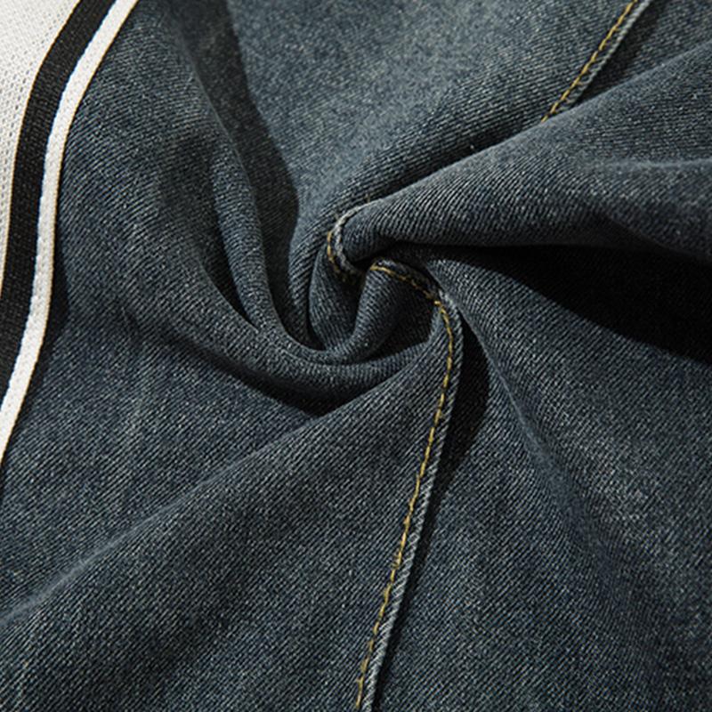 Vintage Side Stripes Drawstring Jeans