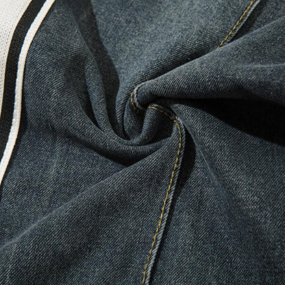 Vintage Side Stripes Drawstring Jeans