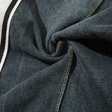 Vintage Side Stripes Drawstring Jeans