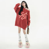 Fuzzy Oversized Crewneck Sweater