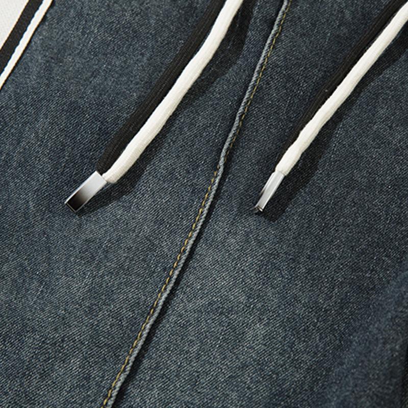 Vintage Side Stripes Drawstring Jeans