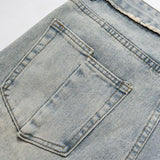 Blue Light-Wash Flared Jeans