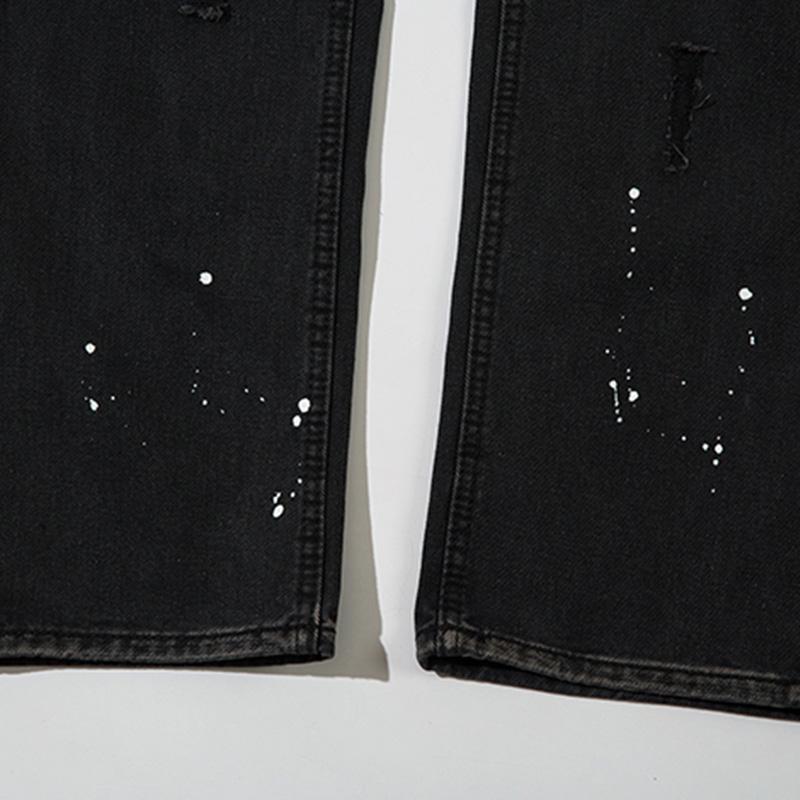 Ripped Ink Splashed Denim Jeans