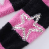 Fuzzy Embroidery Star Sweater