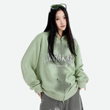 Loose Zip-up Cross Hoodie