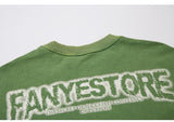 Loose Rose Print Washed T-shirt
