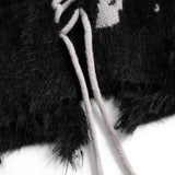 Stitched Turtleneck Black Sweater