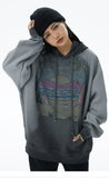 Vintage Beach Graphic Oversized Hoodie