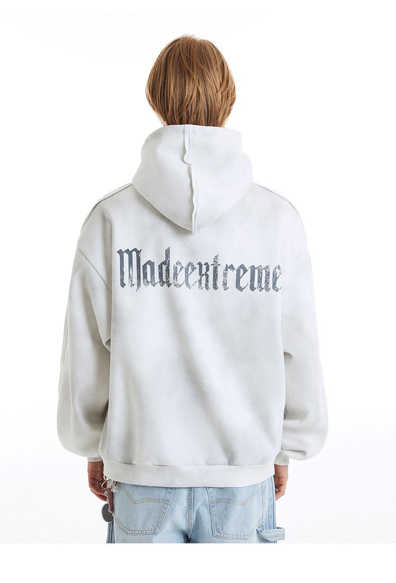 Y2K Washed Shield Emblem Hoodie