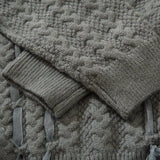 Solid Color V-Neck Knitted Sweater