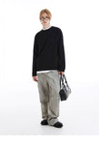 Classic Crew Neck Henley T-shirt