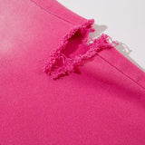 Letter Pink Baggy Wide-leg Jeans